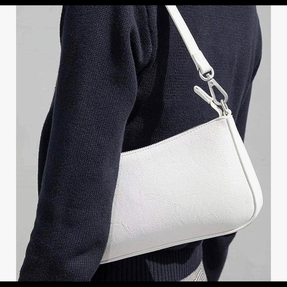 White small shoulder bag clutch purse
